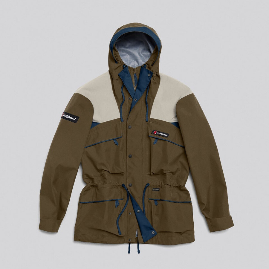 unisex trango de gore-tex impermeable chaqueta marróngris berghaus