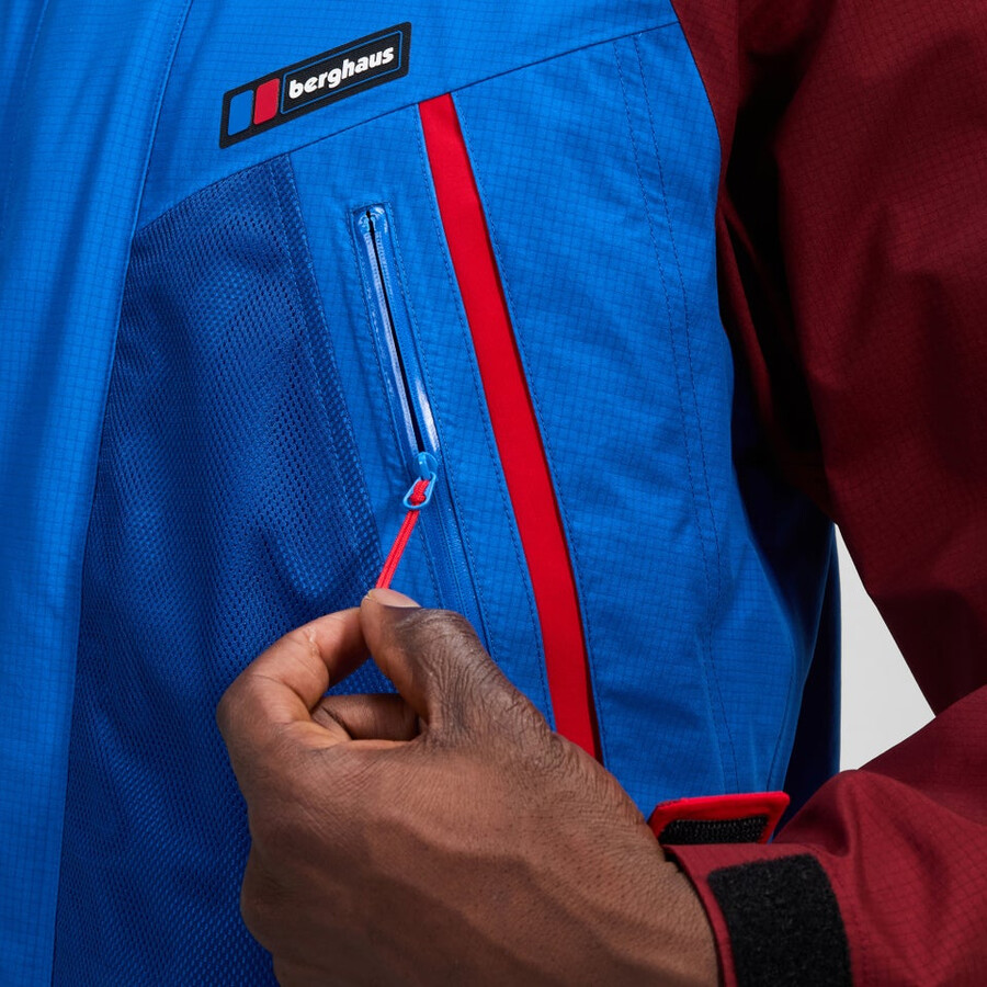 unisex tormenta 25 chaqueta de gore-tex - azulrojo berghaus