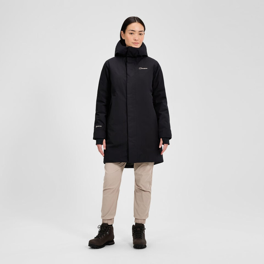 la mujer ahsbery gore-tex down parka - negro berghaus