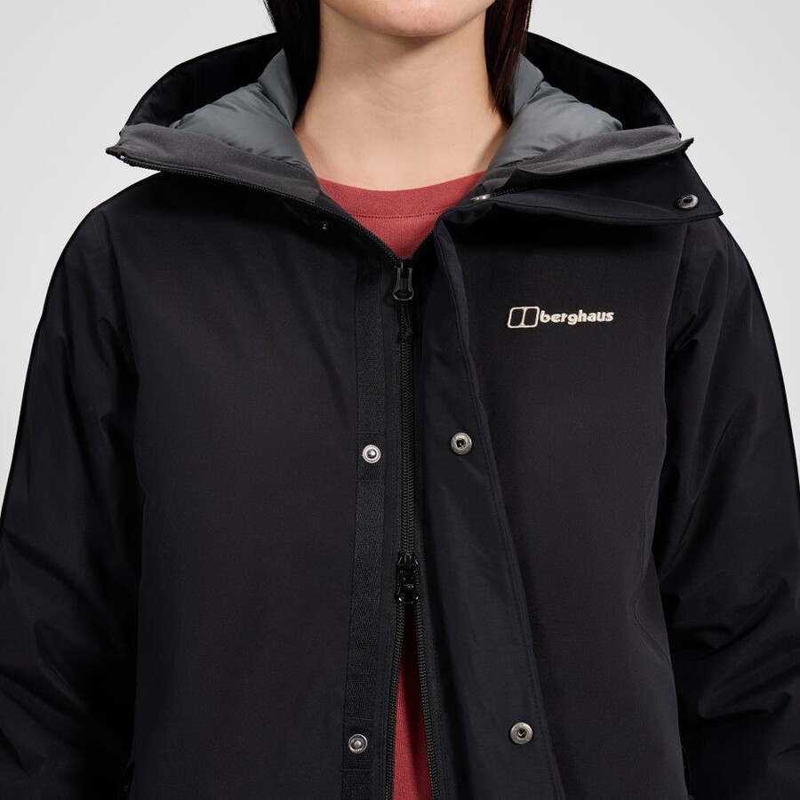 la mujer ahsbery gore-tex down parka - negro berghaus