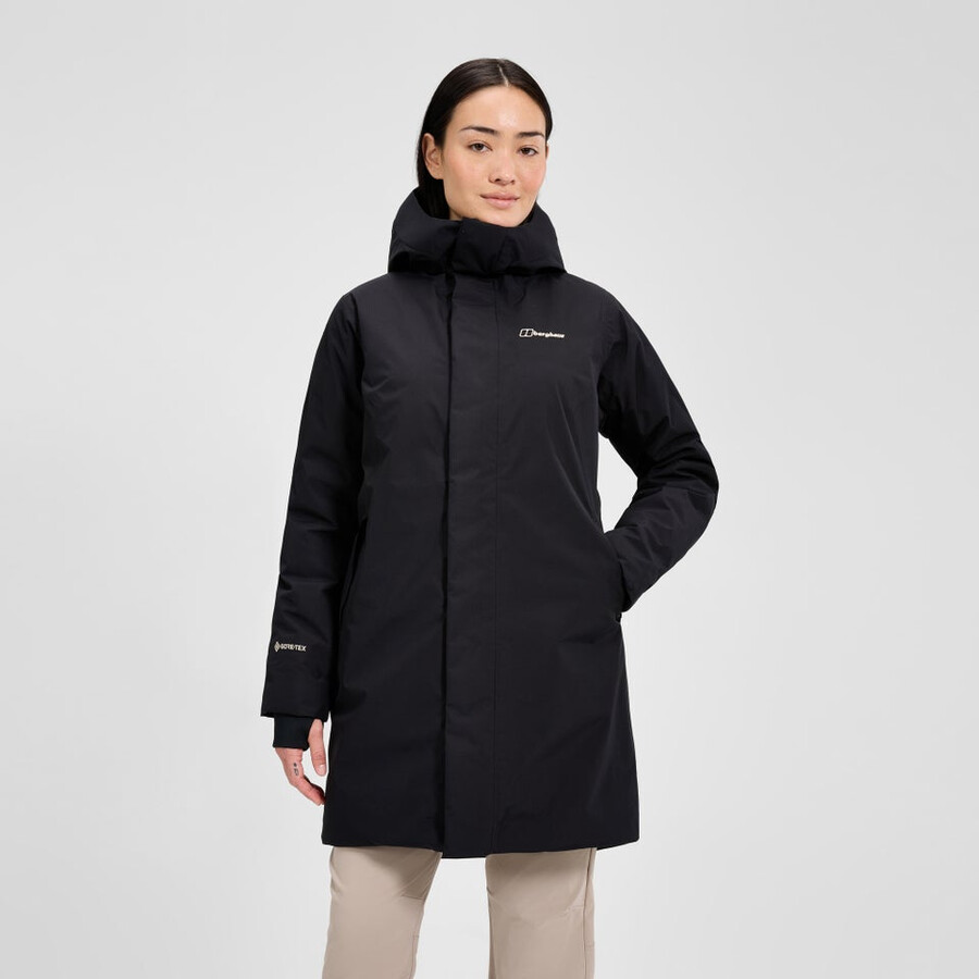 la mujer ahsbery gore-tex down parka - negro berghaus