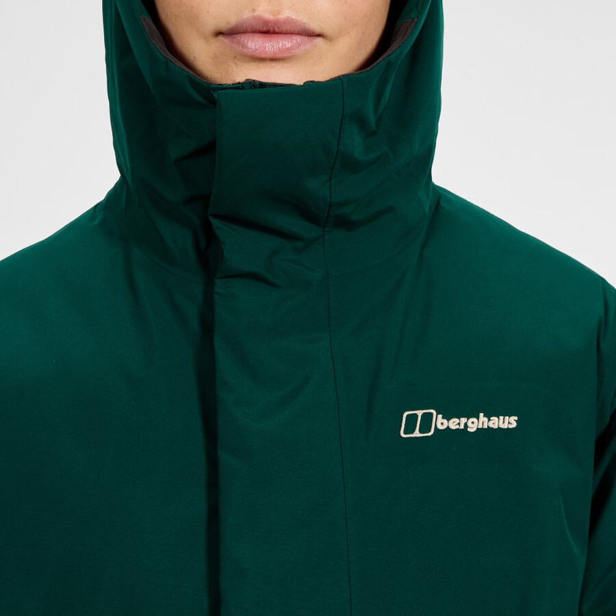 la mujer ahsbery gore-tex abajo parka verde berghaus