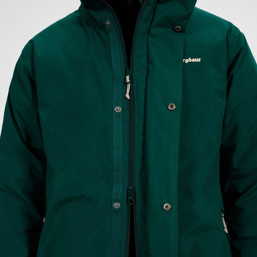 la mujer ahsbery gore-tex abajo parka verde berghaus