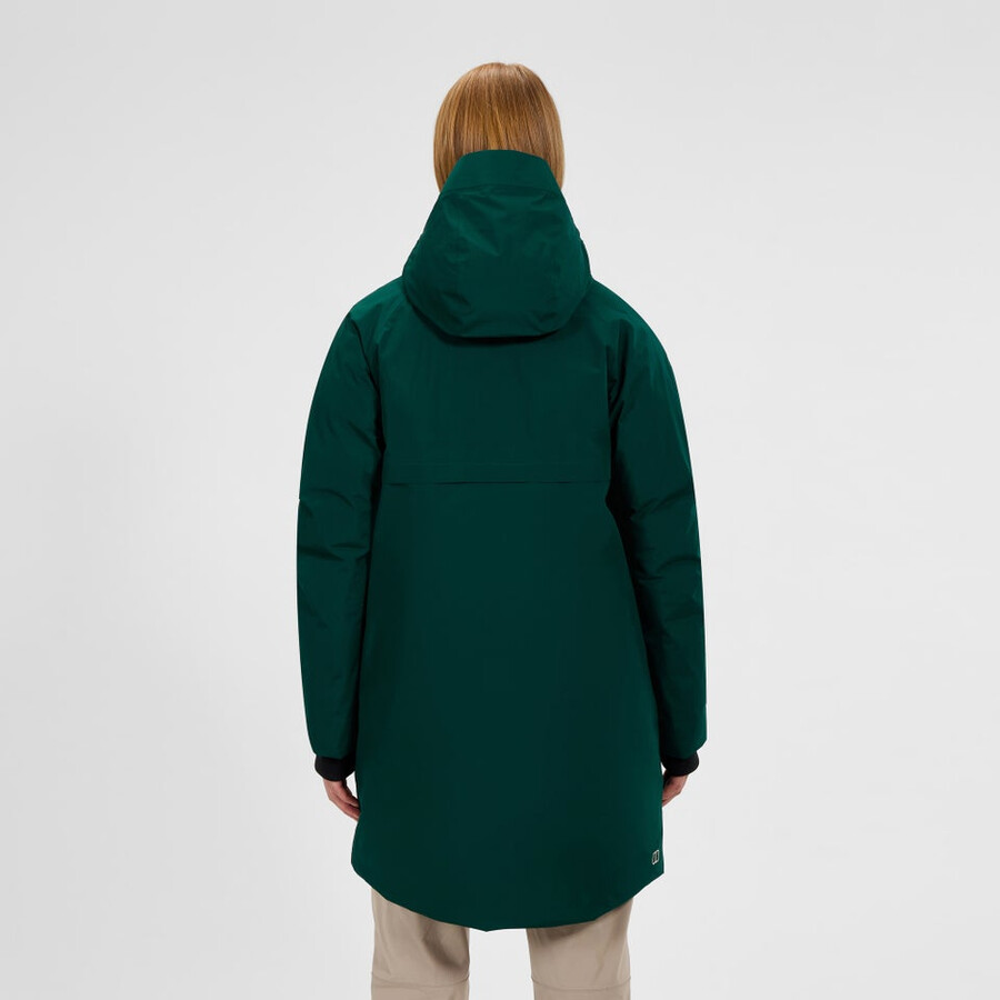 la mujer ahsbery gore-tex abajo parka verde berghaus