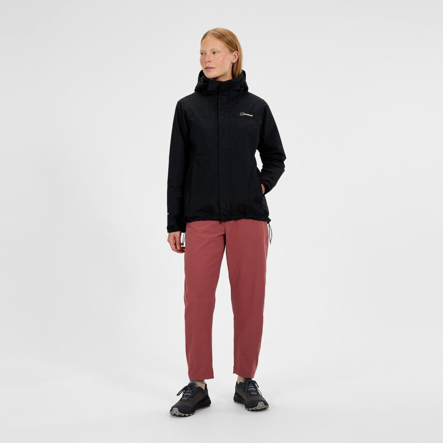 las mujeres del escalador 2.0 interactivo de gore-tex impermeable chaqueta - negro berghaus