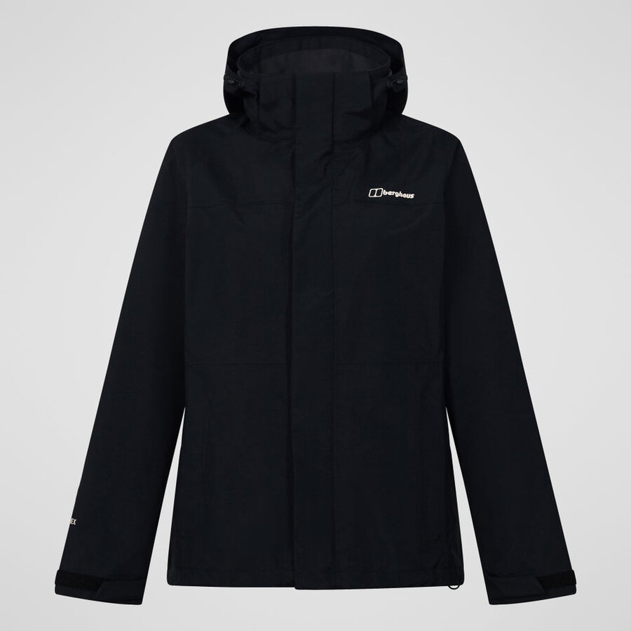 las mujeres del escalador 2.0 interactivo de gore-tex impermeable chaqueta - negro berghaus