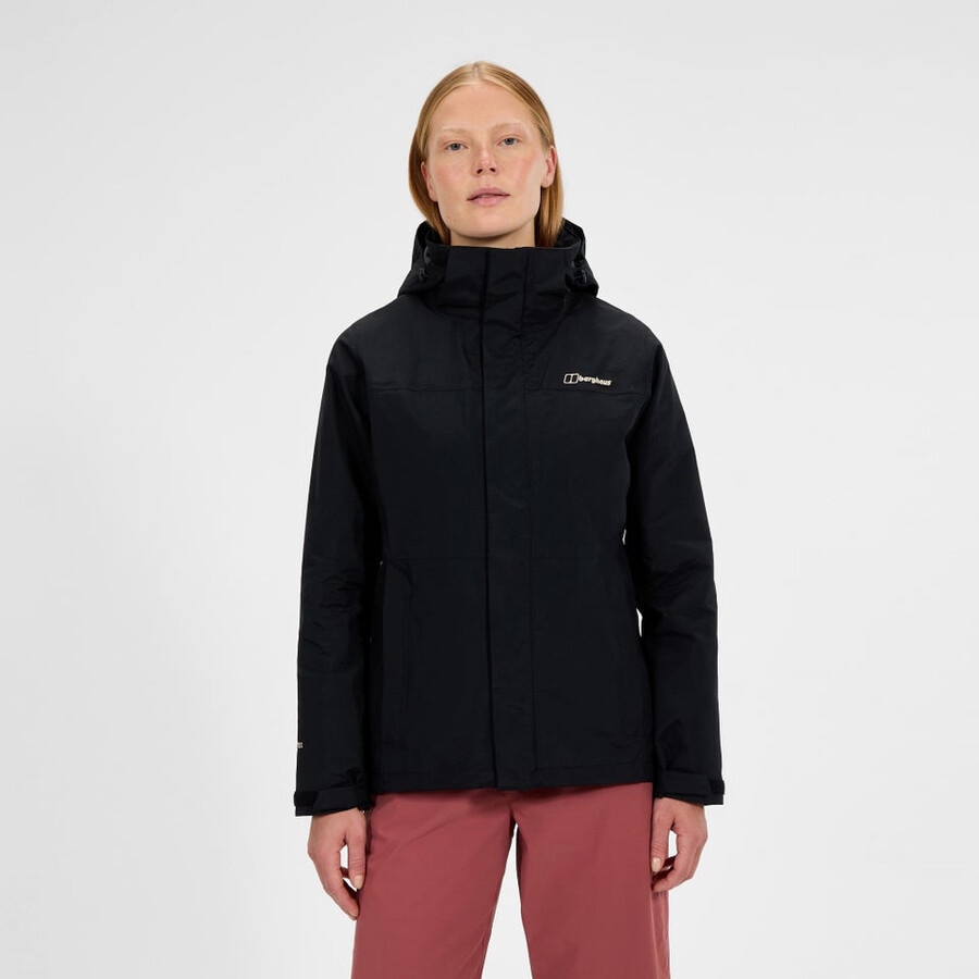 las mujeres del escalador 2.0 interactivo de gore-tex impermeable chaqueta - negro berghaus
