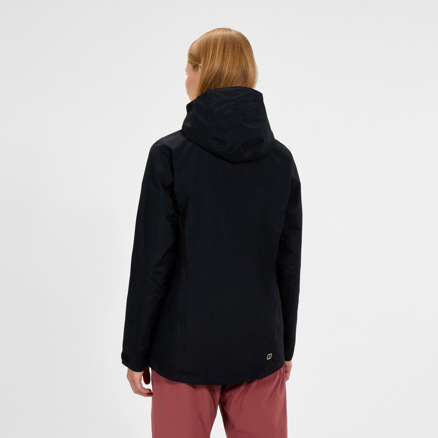 las mujeres del escalador 2.0 interactivo de gore-tex impermeable chaqueta - negro berghaus
