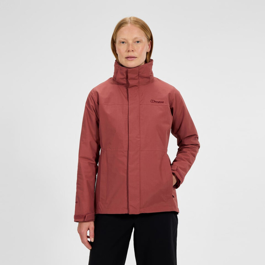 las mujeres del escalador 2.0 interactivo de gore-tex impermeable chaqueta - rojo berghaus