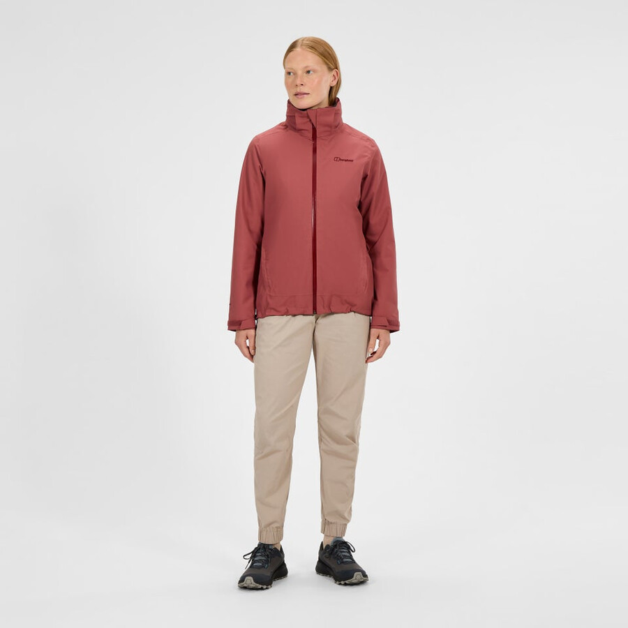 las mujeres deambulan gemini 3 en 1 chaqueta roja berghaus