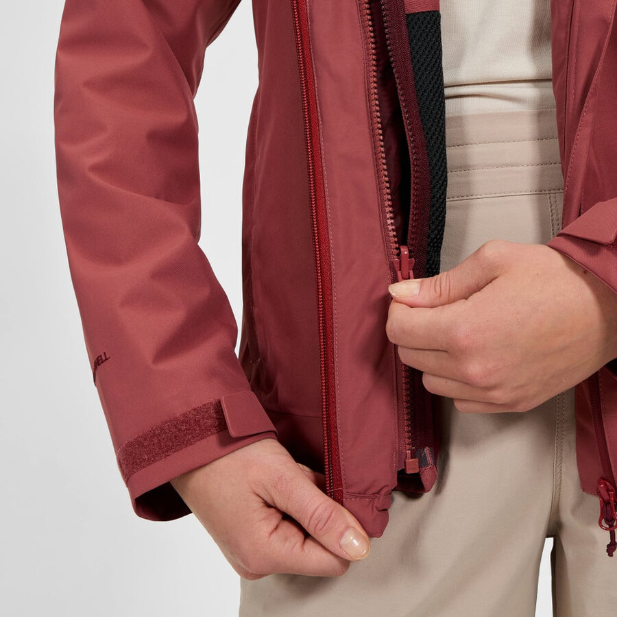 las mujeres deambulan gemini 3 en 1 chaqueta roja berghaus