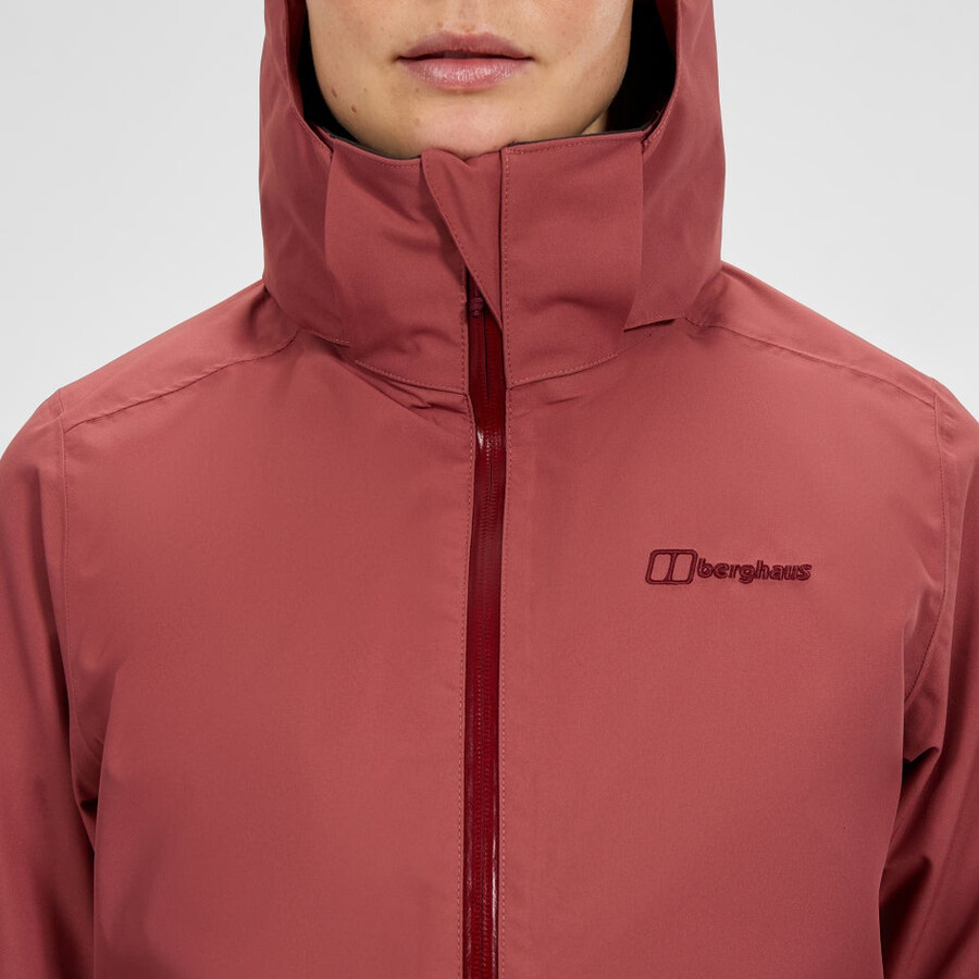 las mujeres deambulan gemini 3 en 1 chaqueta roja berghaus