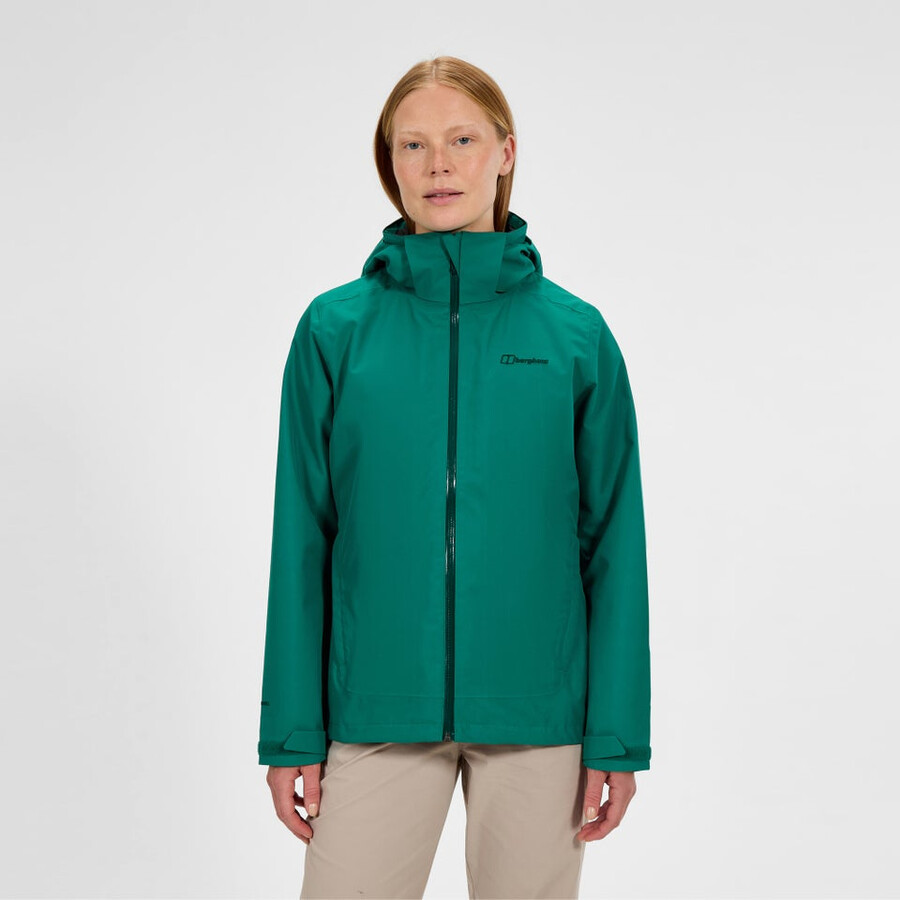 las mujeres deambulan interactivo de la chaqueta - verde berghaus