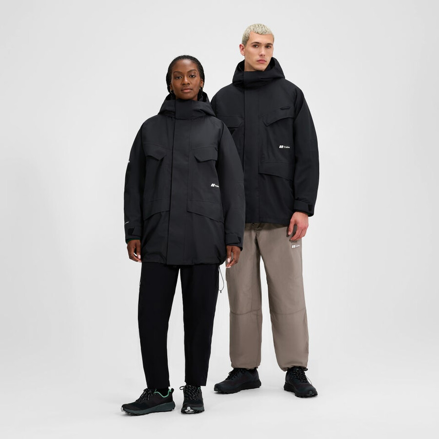 unisex volcanismo parka - negro berghaus