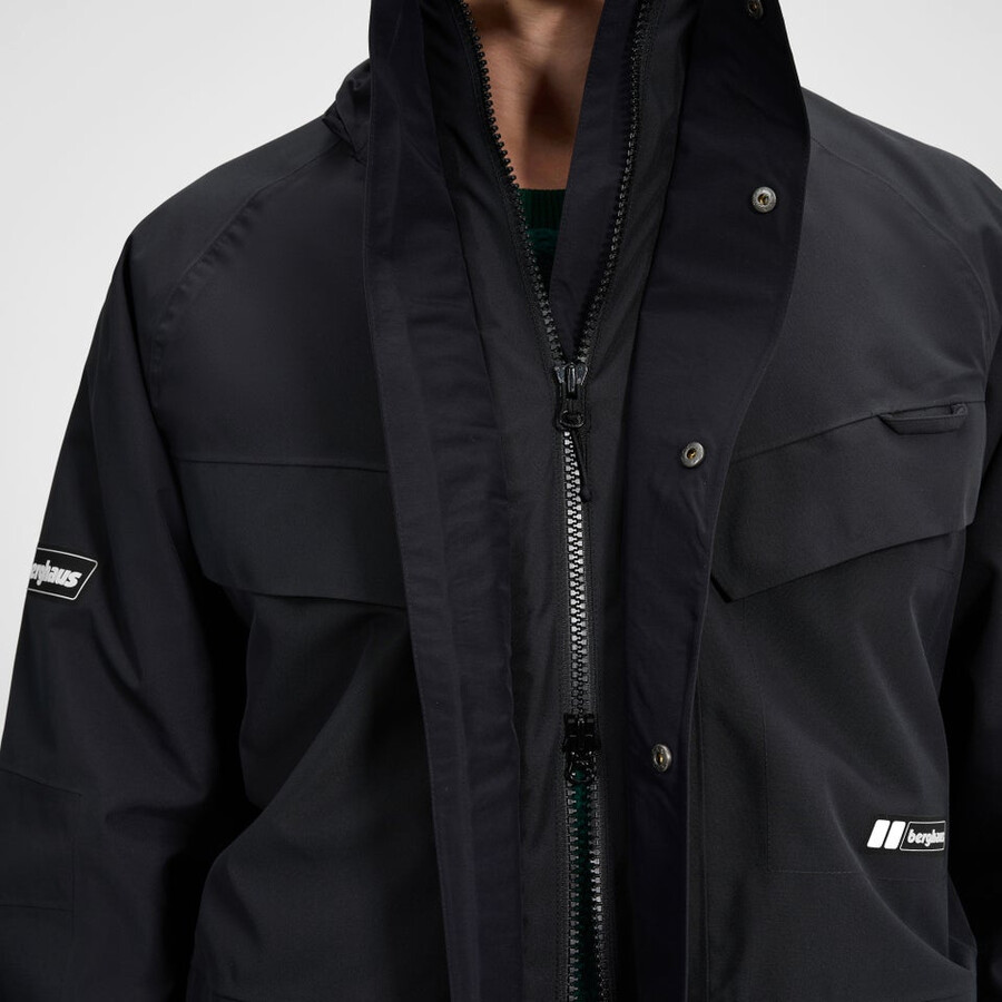 unisex volcanismo parka - negro berghaus