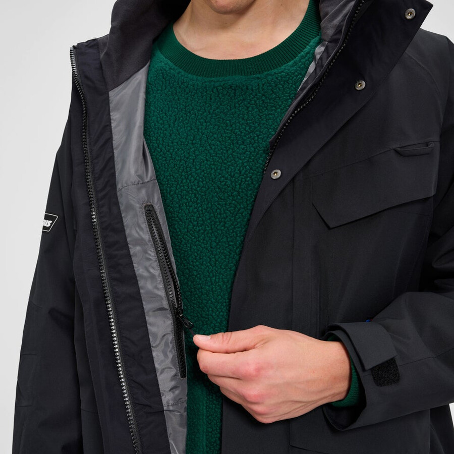 unisex volcanismo parka - negro berghaus