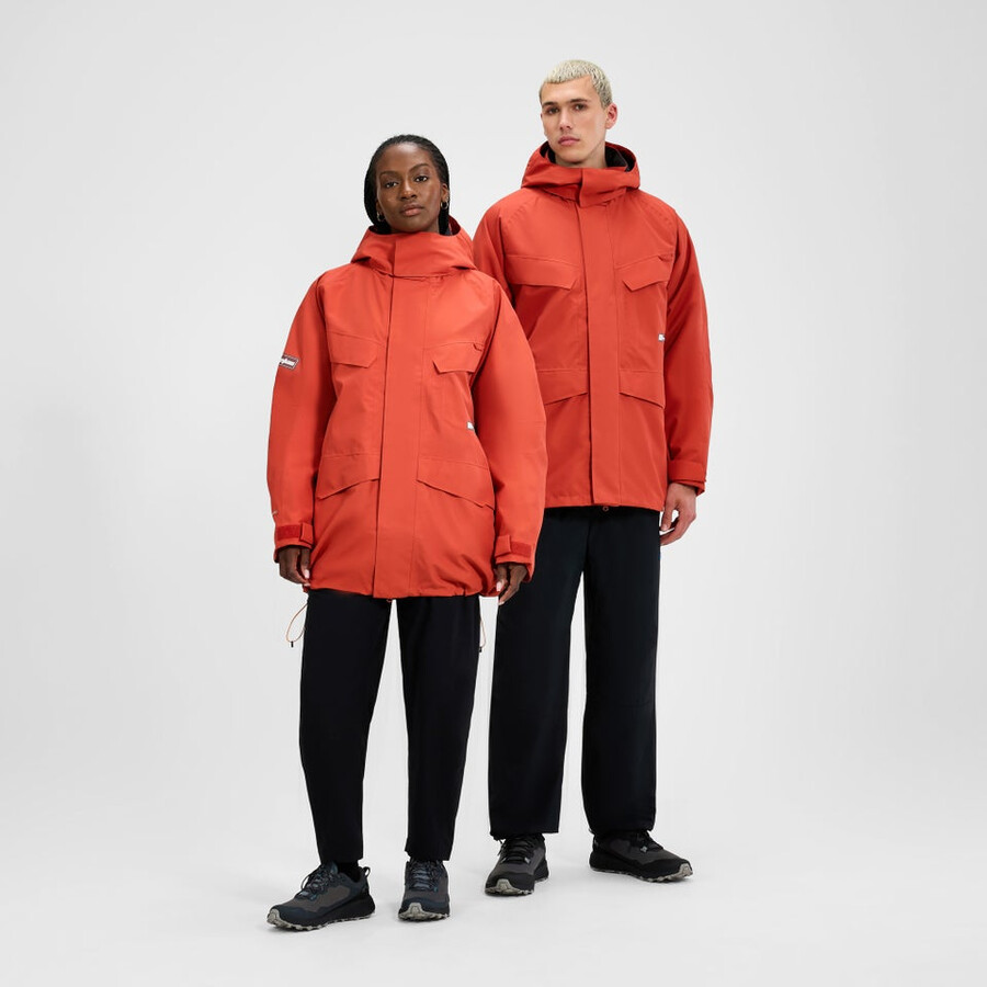 unisex volcanismo parka - naranja berghaus