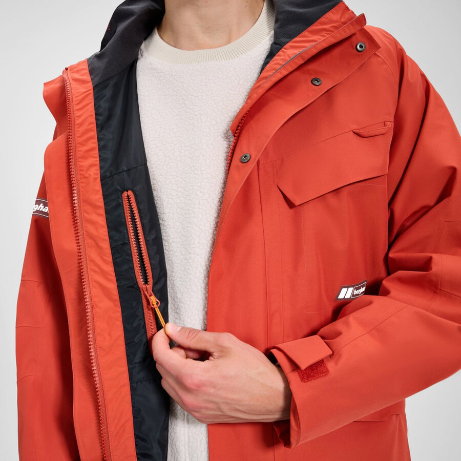 unisex volcanismo parka - naranja berghaus