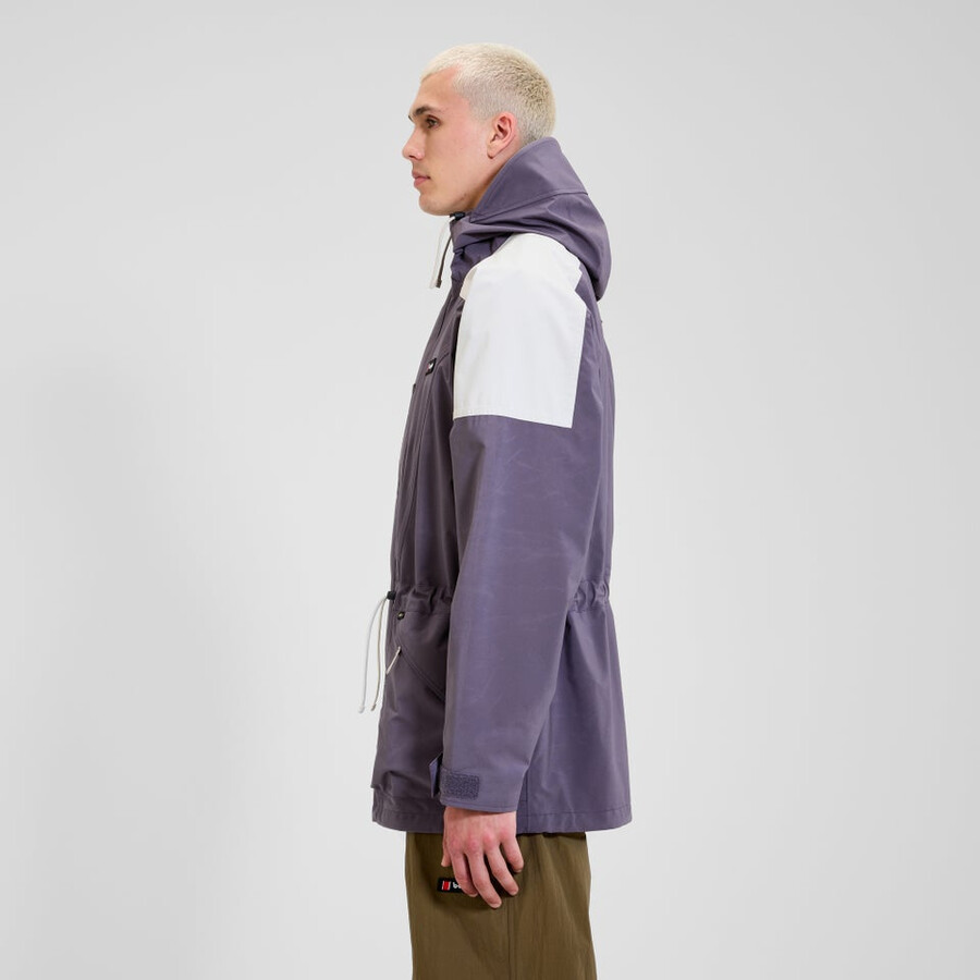 unisex meru la montaña gore-tex chaqueta púrpura gris berghaus
