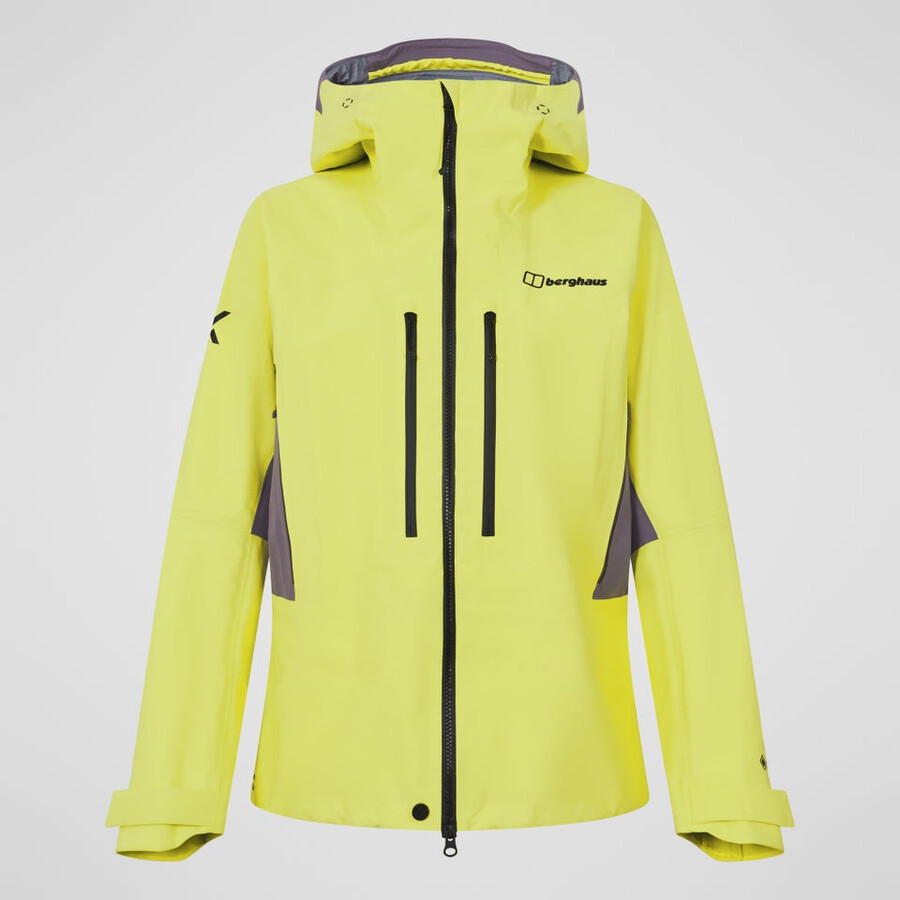 la mujer extrem vanguardia chaqueta de gore-tex - amarillopúrpura berghaus