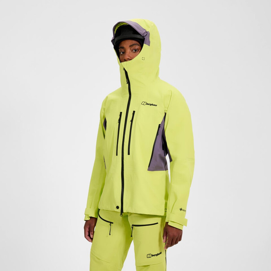 la mujer extrem vanguardia chaqueta de gore-tex - amarillopúrpura berghaus