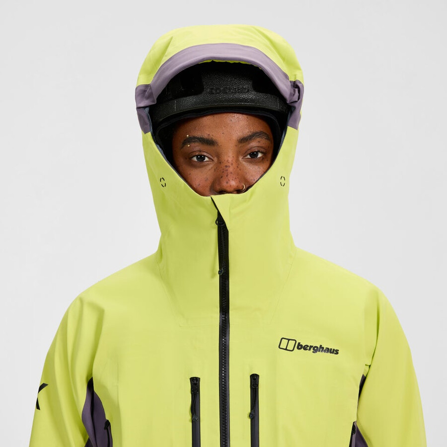 la mujer extrem vanguardia chaqueta de gore-tex - amarillopúrpura berghaus
