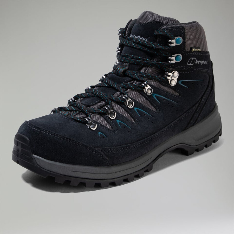 las mujeres del explorador de trekking gore-tex - azul marinogris berghaus