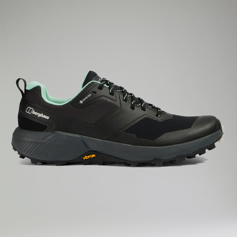 las mujeres del sendero activa de gore-tex zapatos - negroverde berghaus