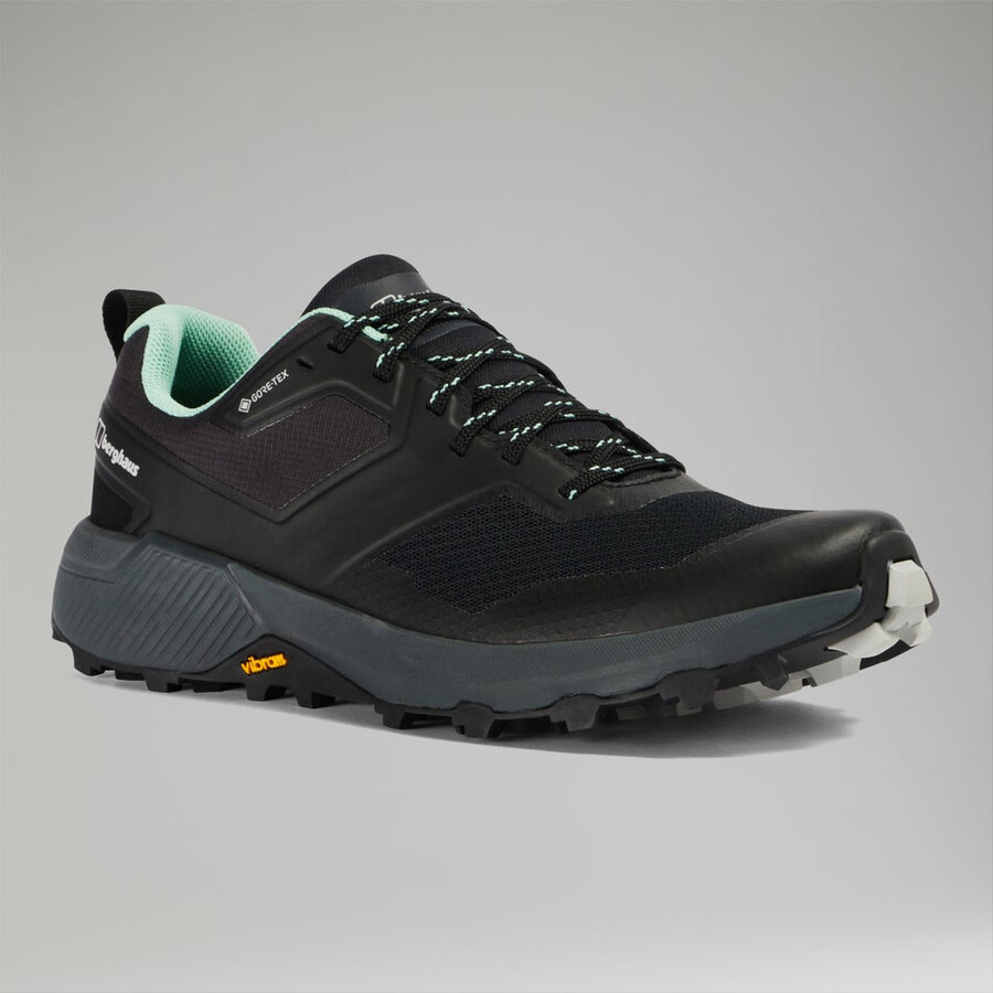 las mujeres del sendero activa de gore-tex zapatos - negroverde berghaus