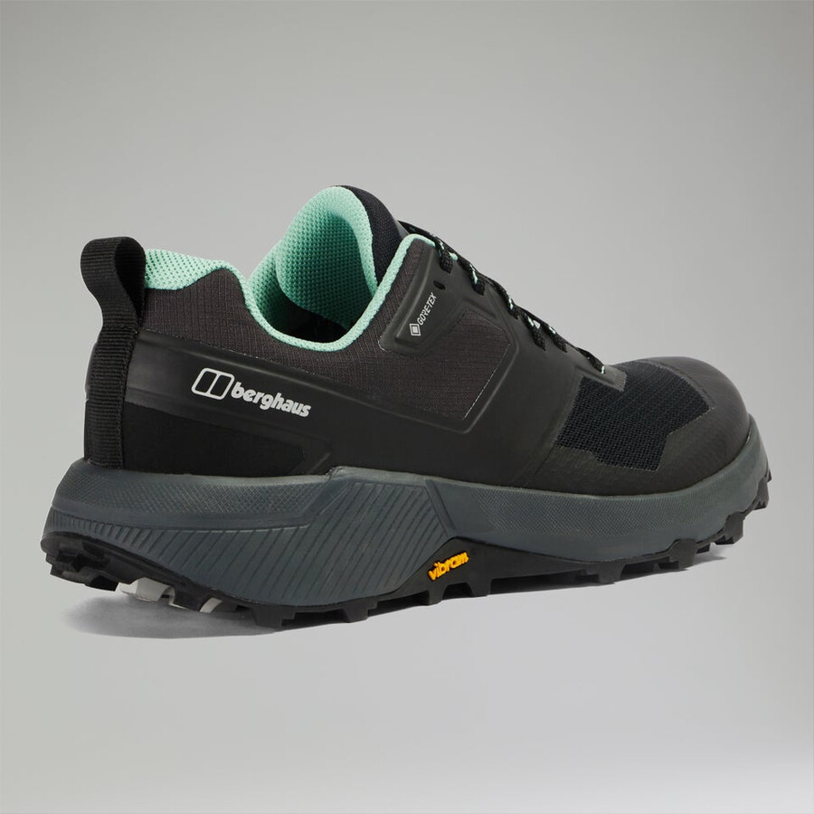 las mujeres del sendero activa de gore-tex zapatos - negroverde berghaus